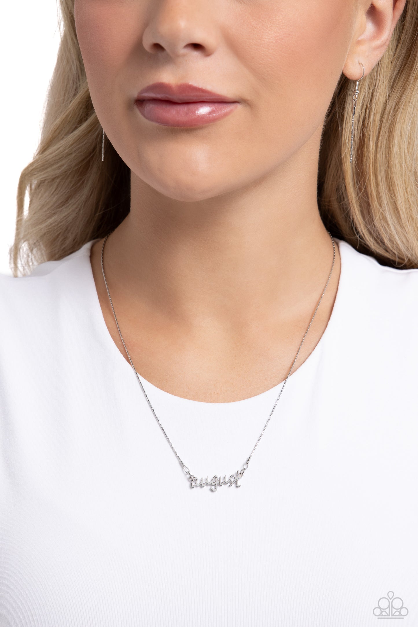Paparazzi Accessories: Birth Month Bling - August - Silver Necklace