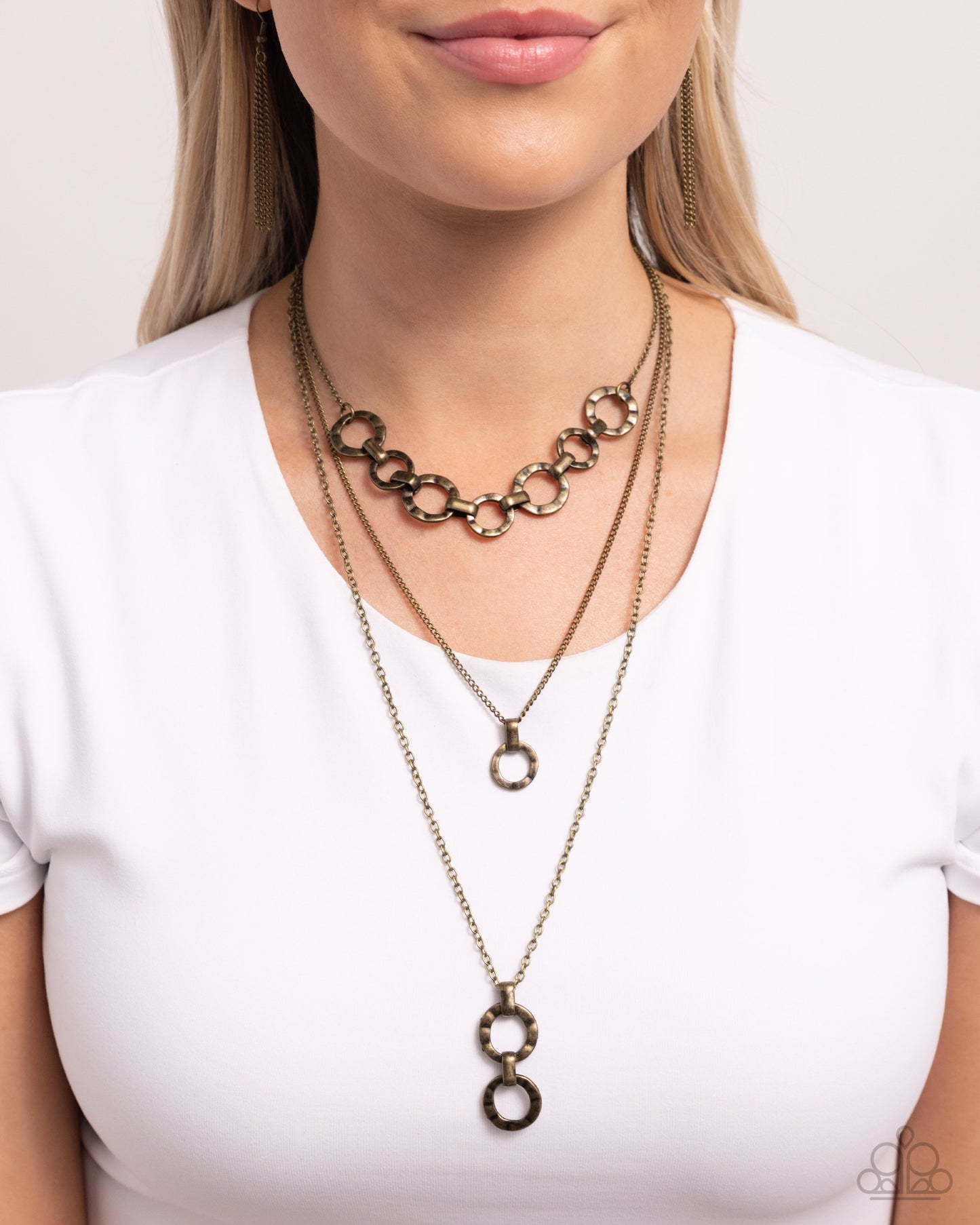 Paparazzi Accessories: Dotted Demeanor - Brass Necklace