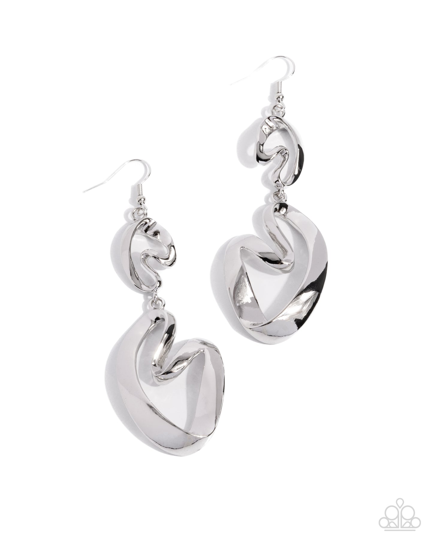 Paparazzi Accessories: Abstract Angles - Silver Earrings