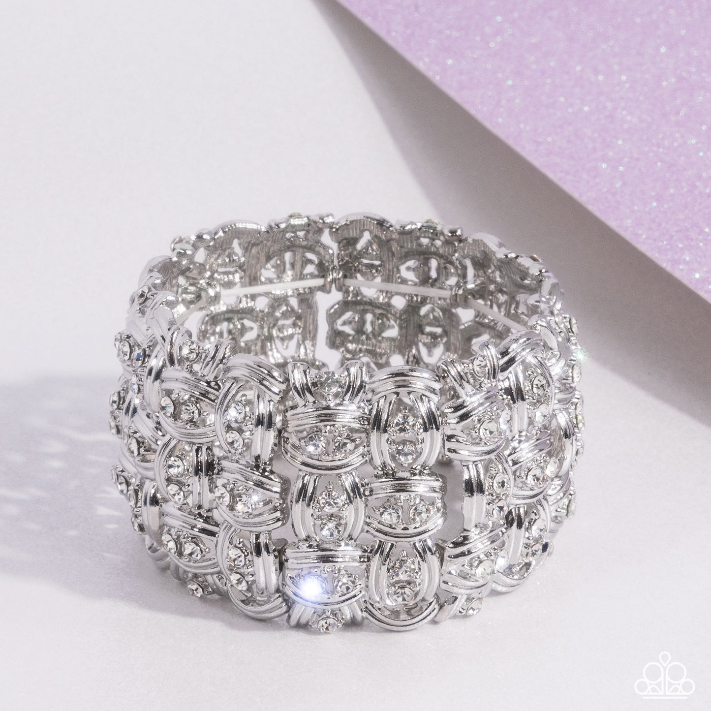 Paparazzi Accessories: Woven Wardrobe - White Bracelet