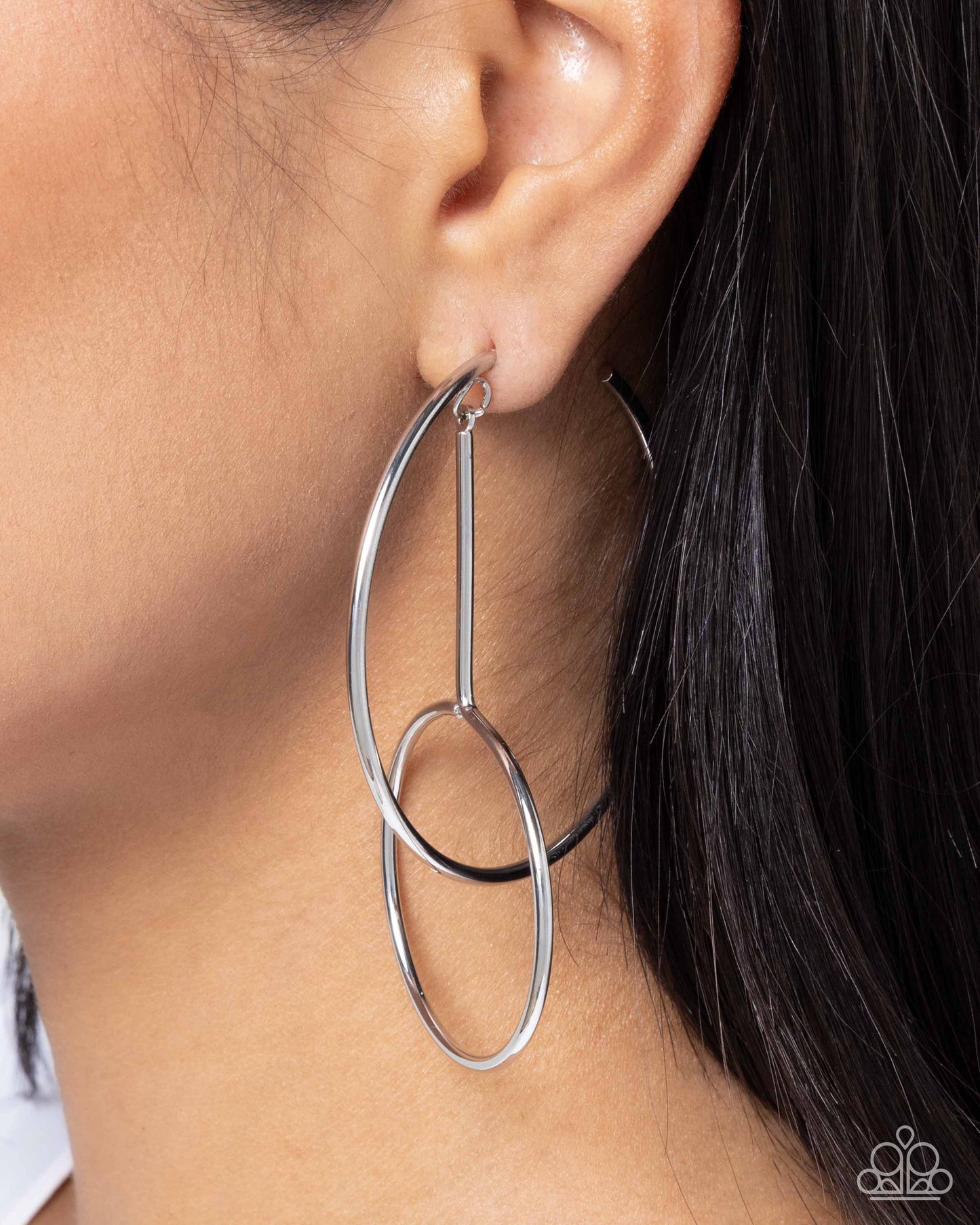 Paparazzi Accessories: Dreaming of Hoops - Silver Earrings