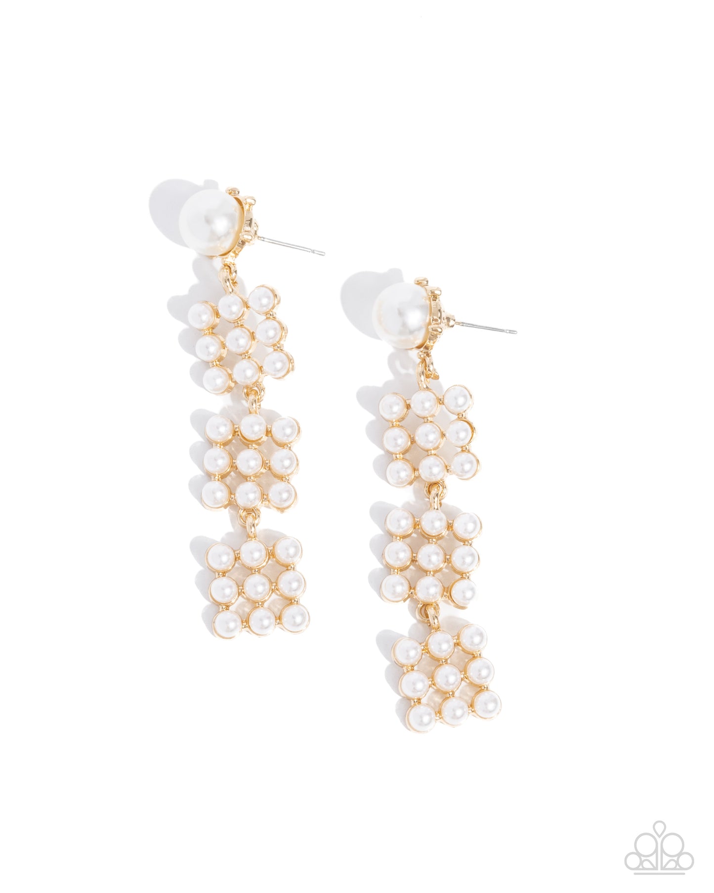 Paparazzi Accessories: Pearl Pastime - Gold Earrings