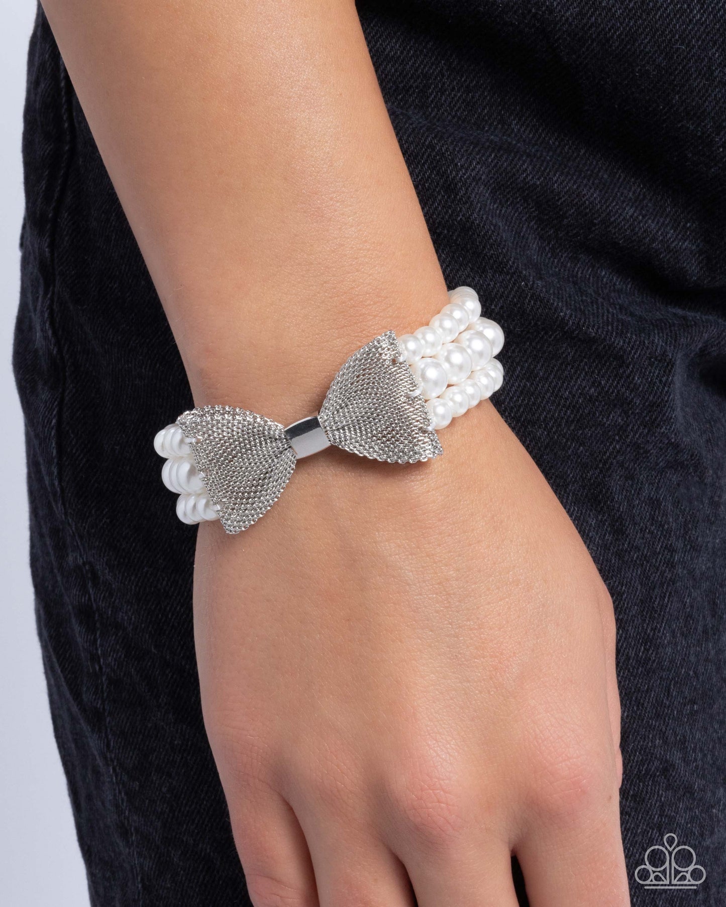 Paparazzi Accessories: Dapper Dialogue - White Bracelet