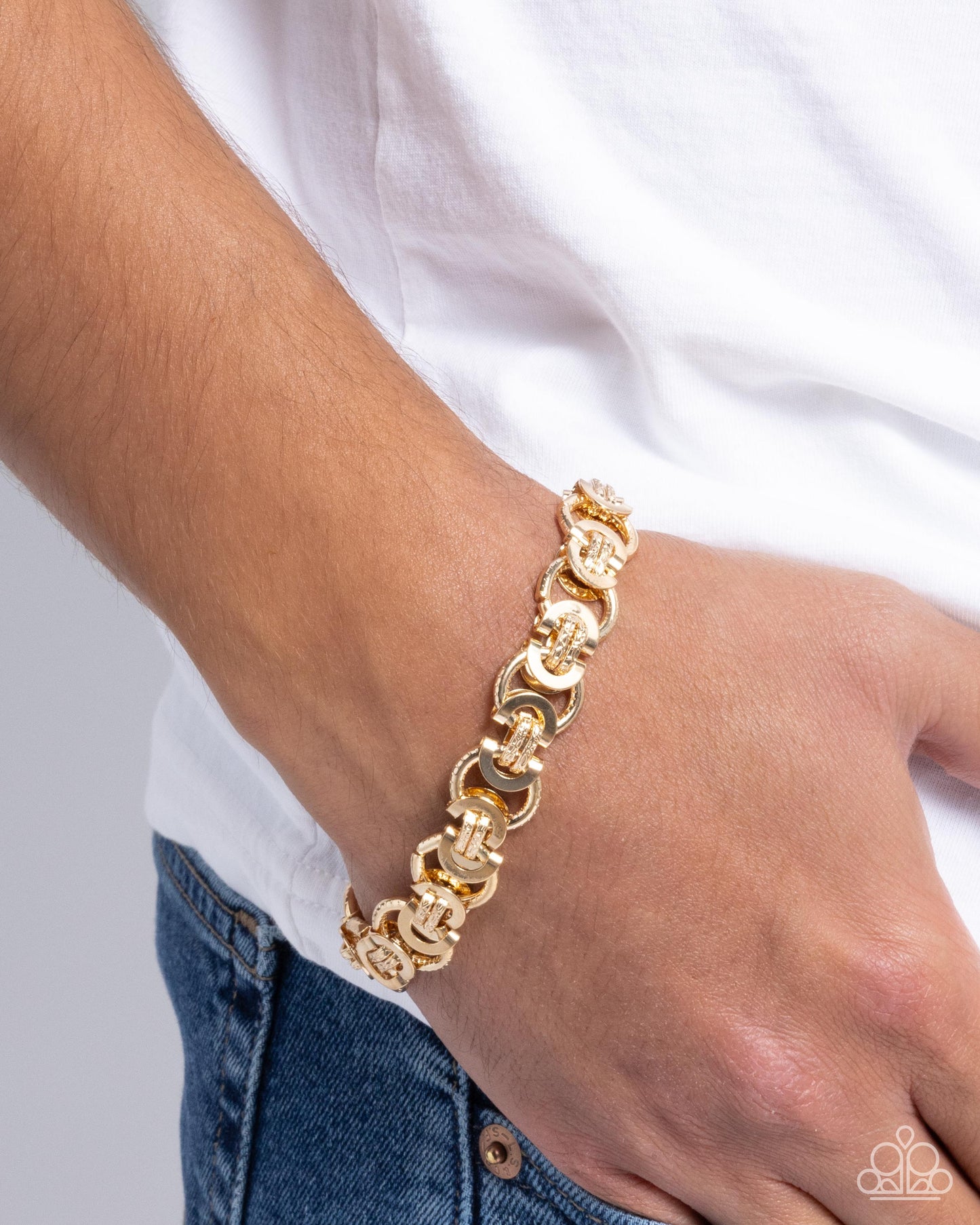 Paparazzi Accessories: Complete Look Gold Men Set