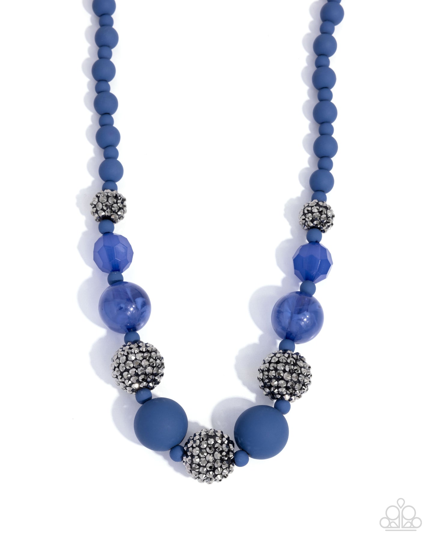 Paparazzi Accessories: Hematite Hallmark - Complete Look Blue Set