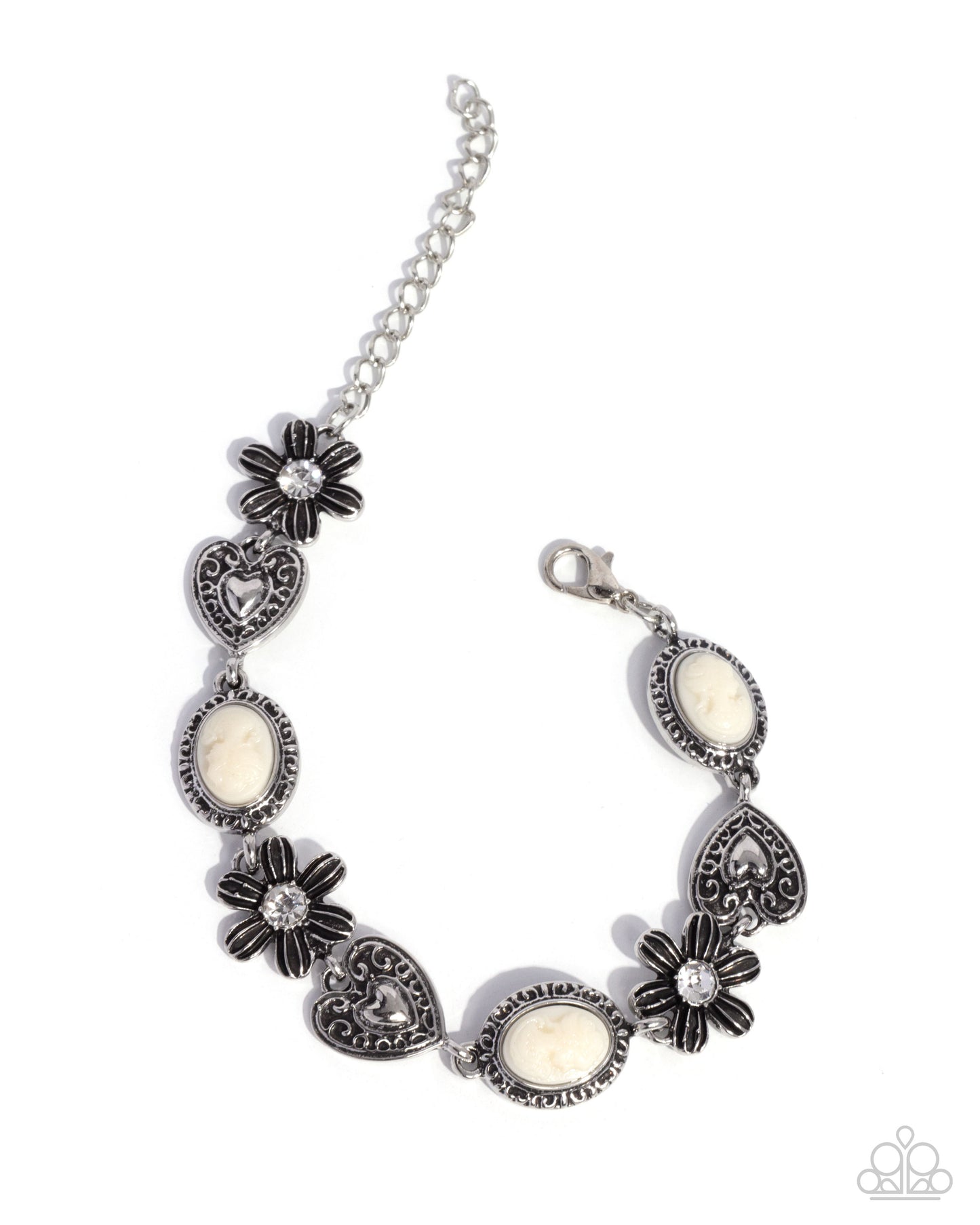 Paparazzi Accessories: Continuous Chronicle - Complete Look White Necklace