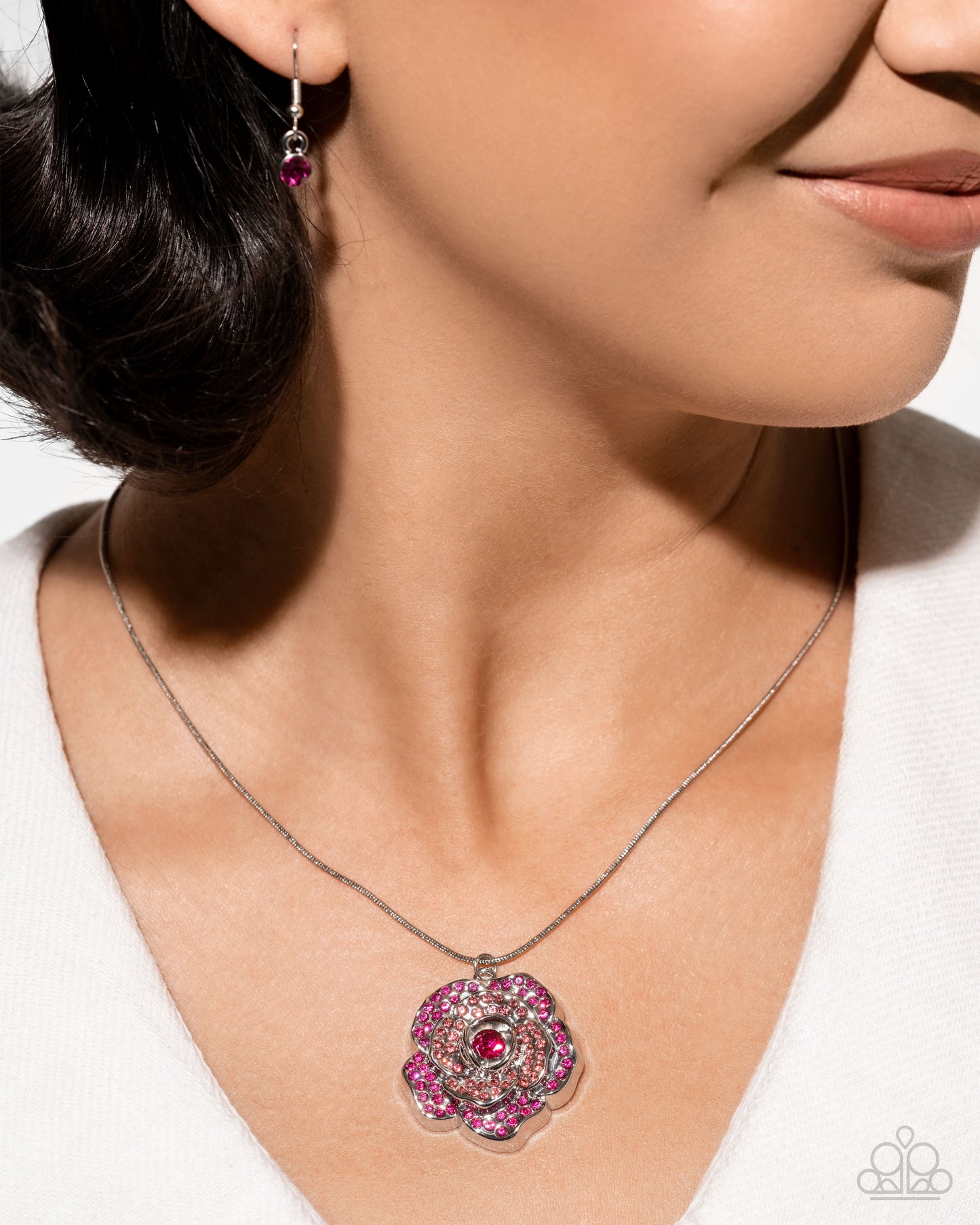 Paparazzi Accessories: Blossoming Belle - Pink Necklace April LOP 25