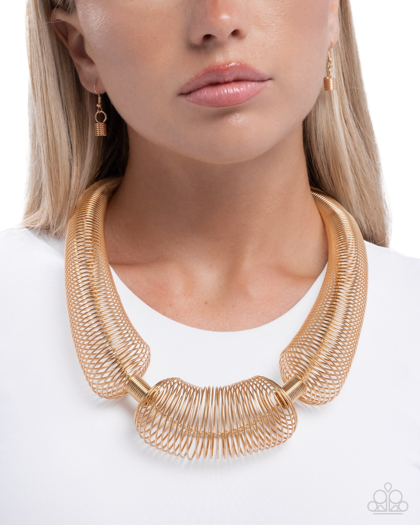 Paparazzi Accessories: Carefree Coils - Gold Necklace