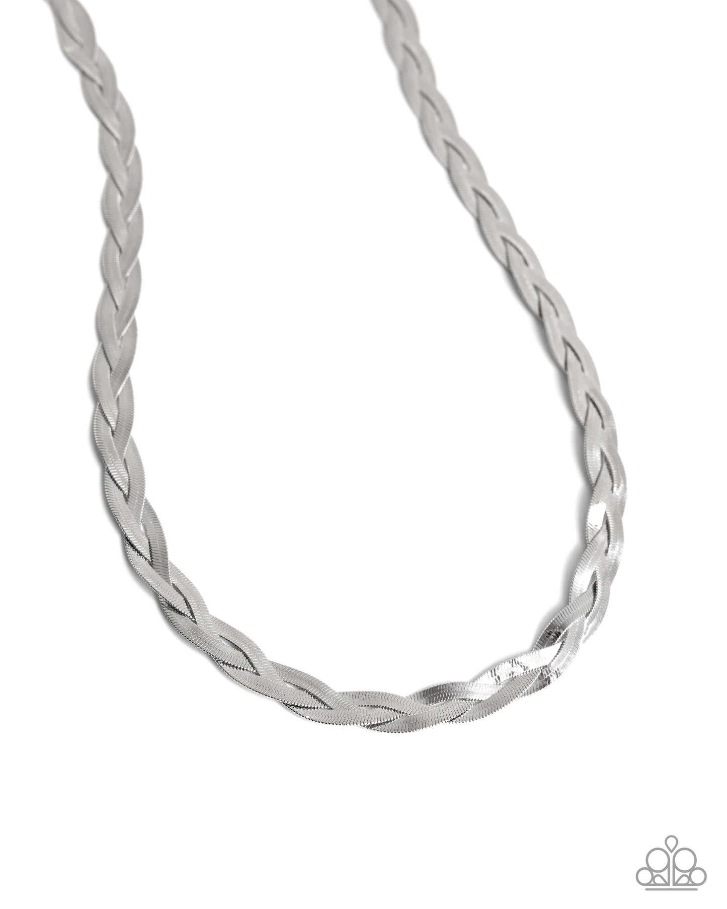 Paparazzi Accessories: Bewildering Braid - Silver Necklace April LOP 25
