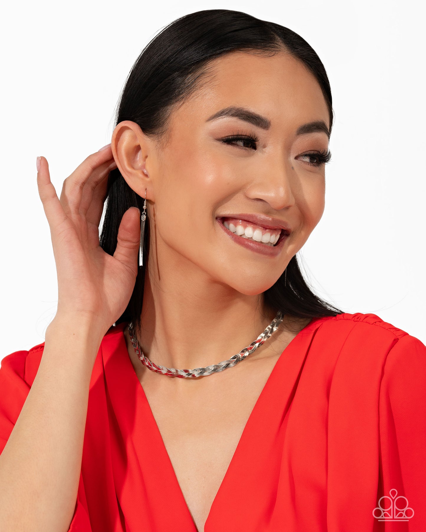 Paparazzi Accessories: Bewildering Braid - Silver Necklace April LOP 25