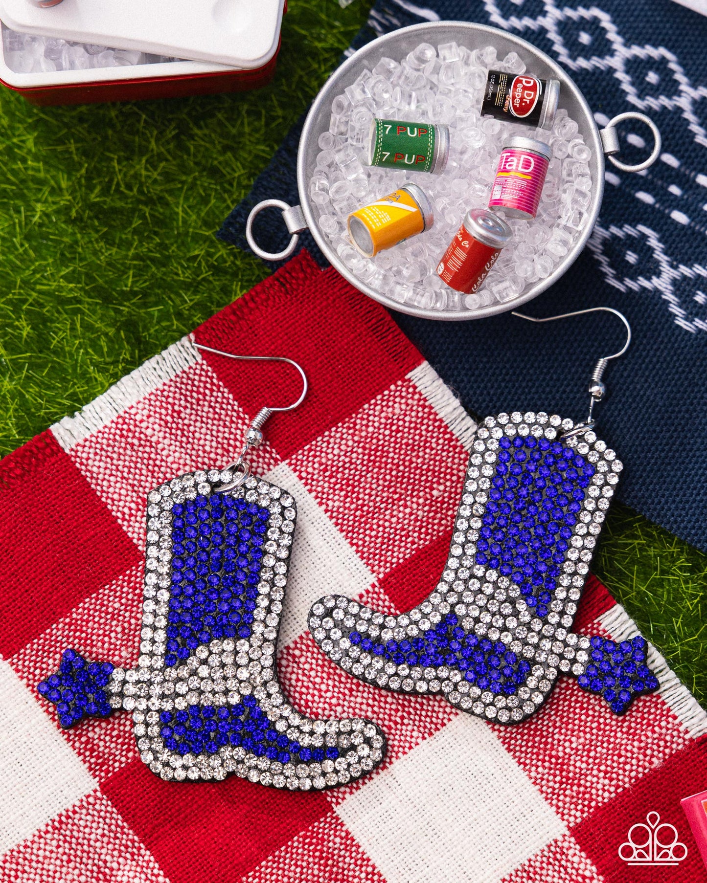Paparazzi Accessories: Benevolent Boot - Blue Earrings