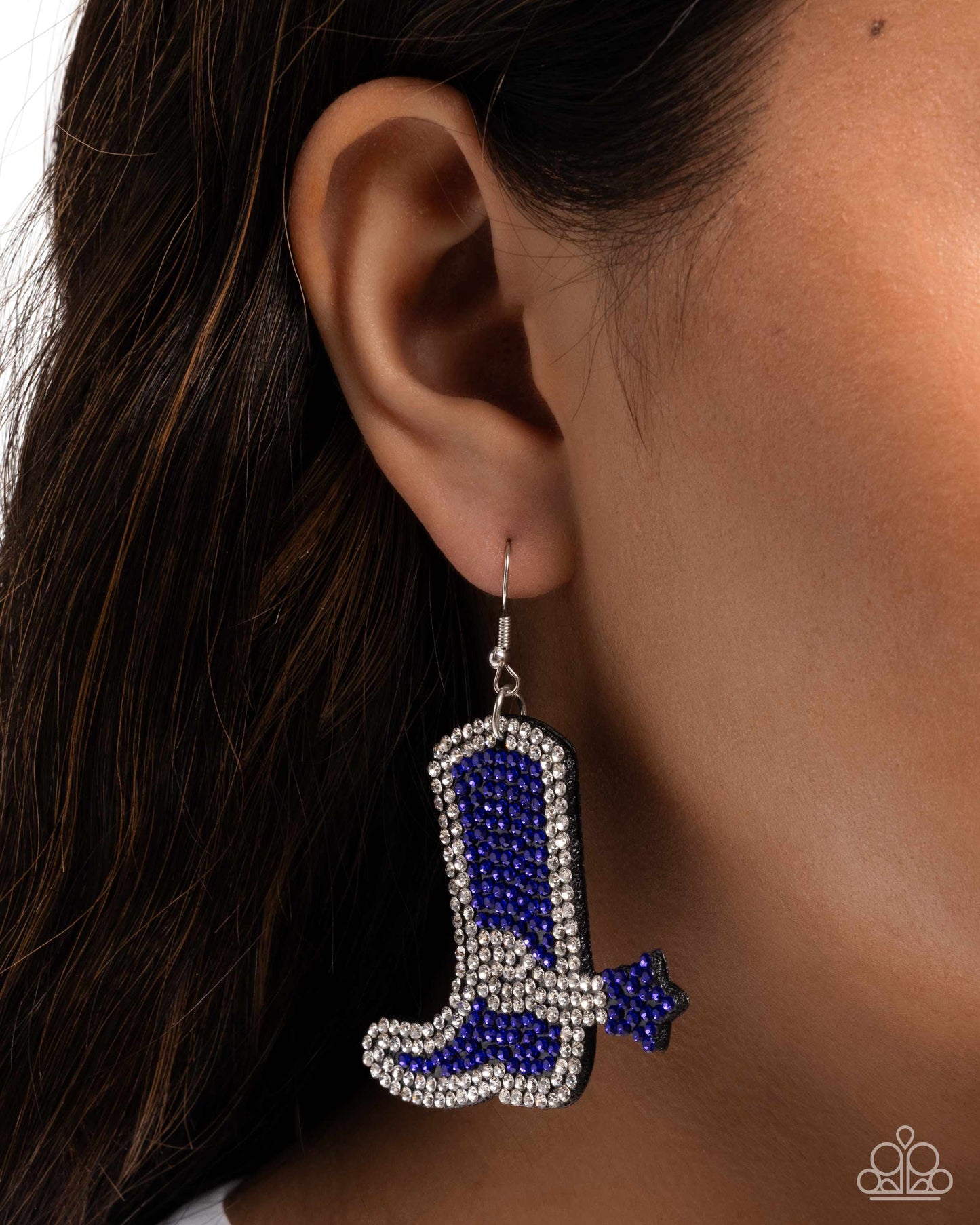 Paparazzi Accessories: Benevolent Boot - Blue Earrings