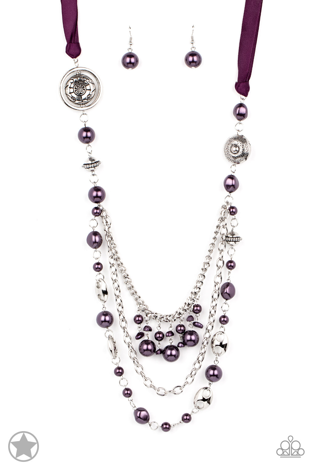 party dress princess purple necklace Paparazzi Necklace- Party Dress Princess- Pearly Purple Beads