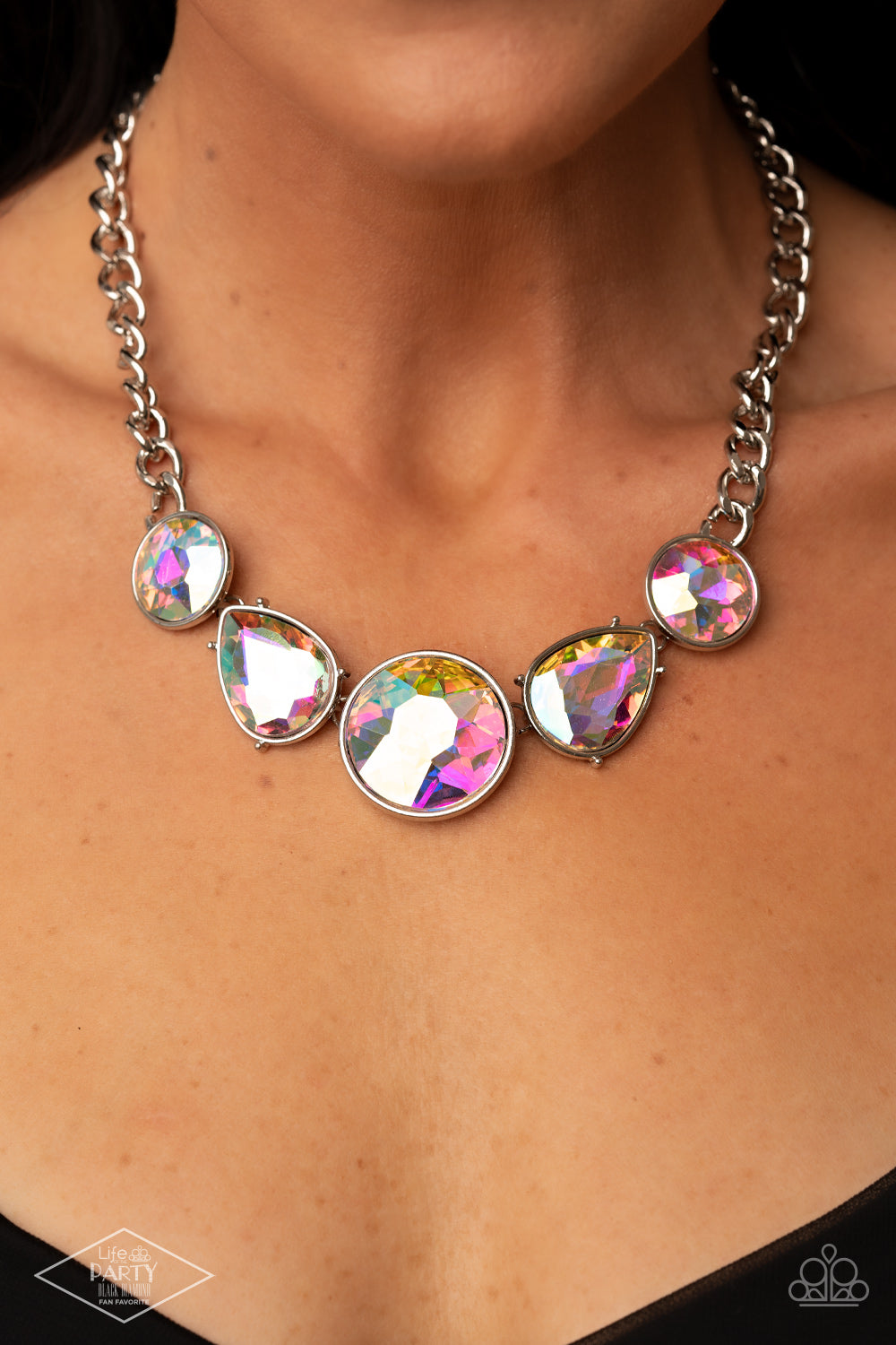 Paparazzi Accessories: All The Worlds My Stage - Multi Oil Spill Necklace