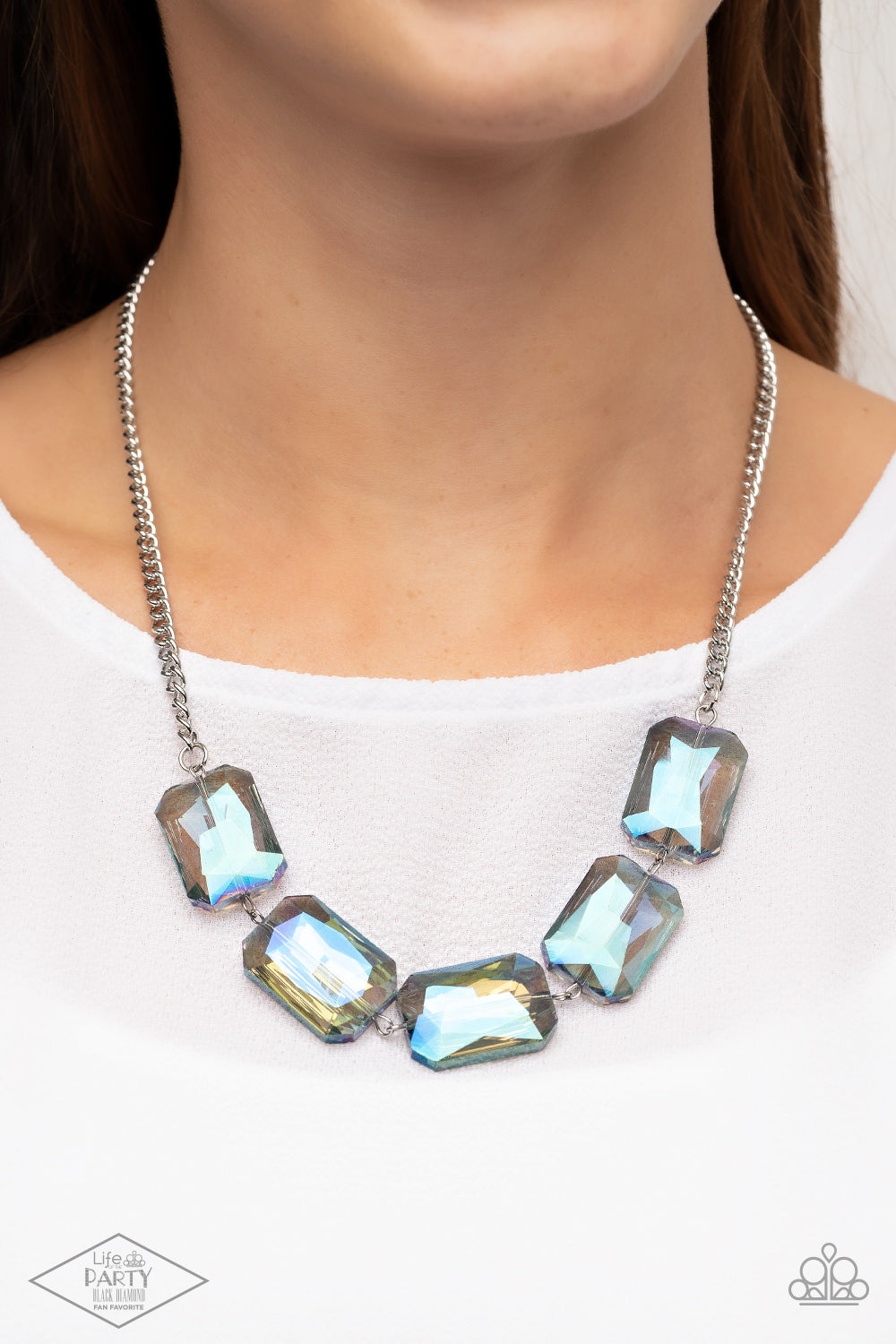 Paparazzi Accessories: Heard It On The HEIR-Waves - Blue Iridescently Necklace
