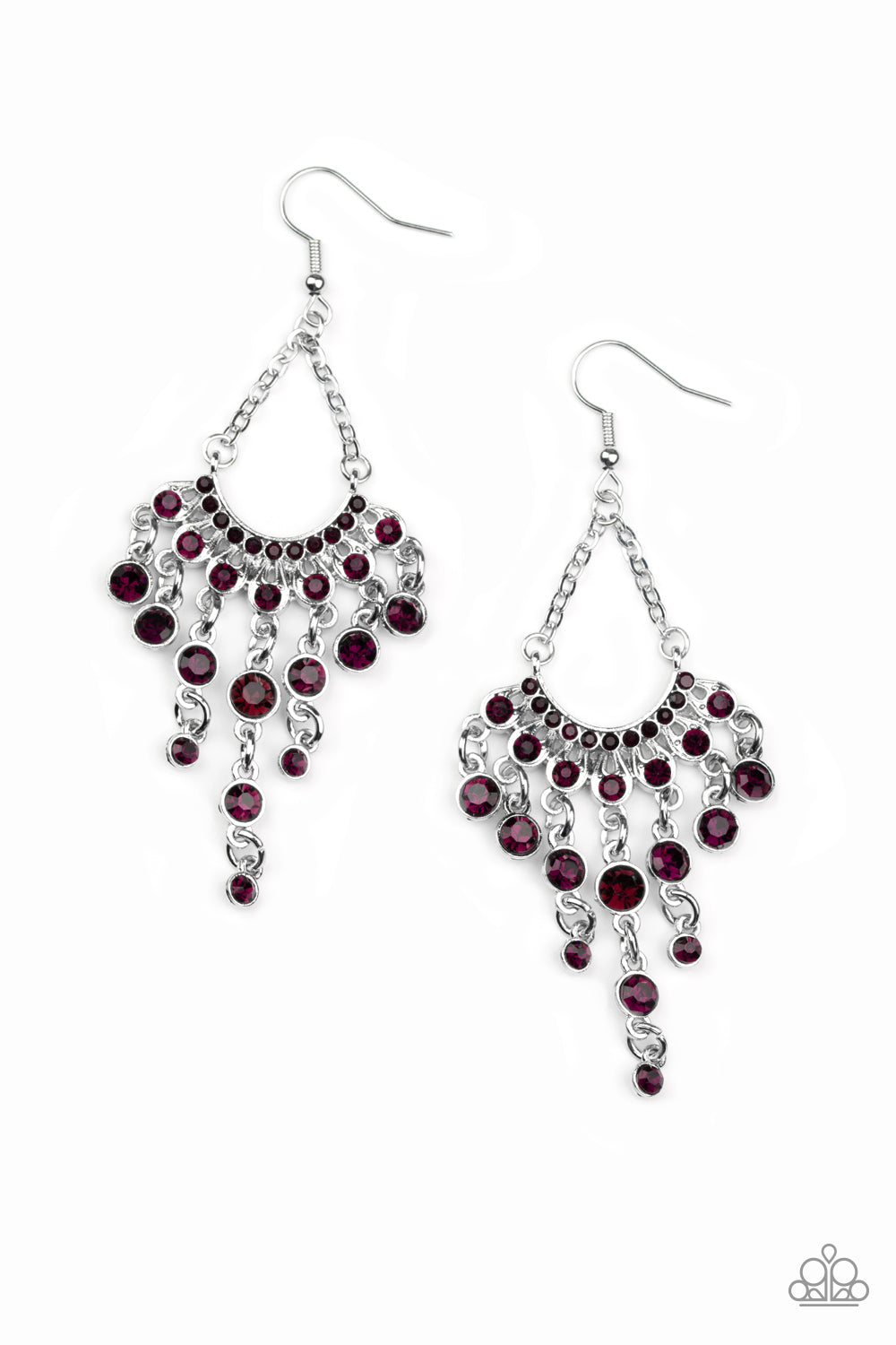Paparazzi Accessories: Commanding Candescence - Purple Earrings