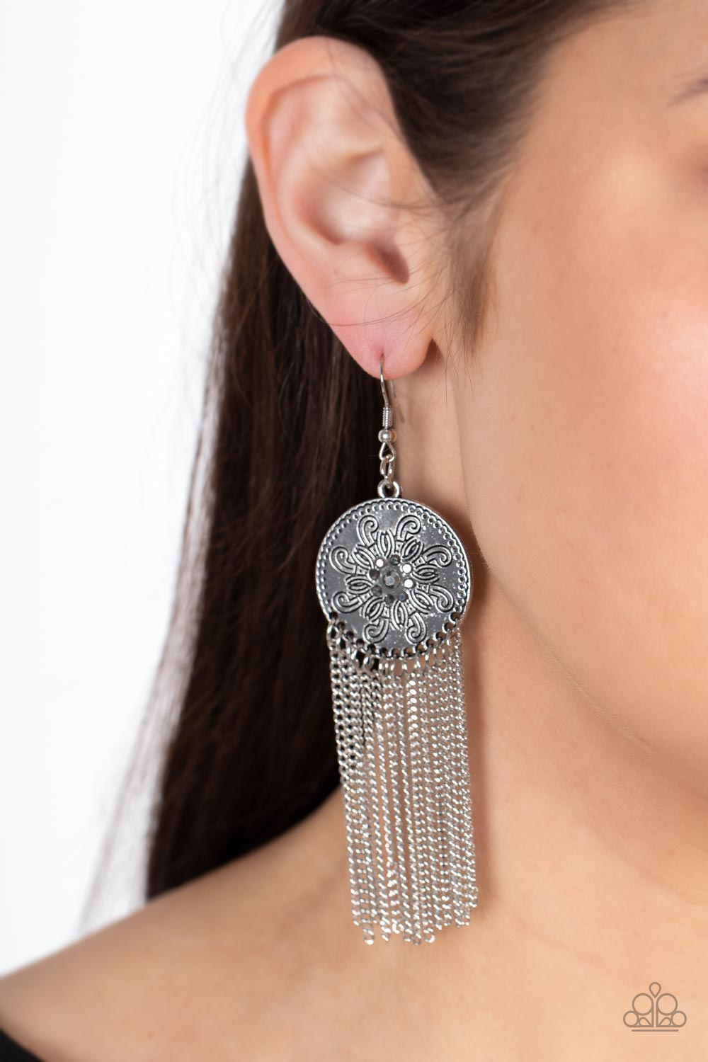 Paparazzi Accessories: Fringe Control - Silver Earrings