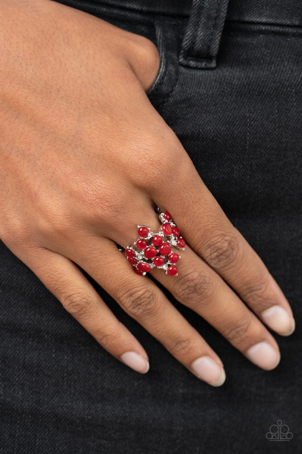 Paparazzi Accessories: Seeing Eye to Cats Eye - Red Ring