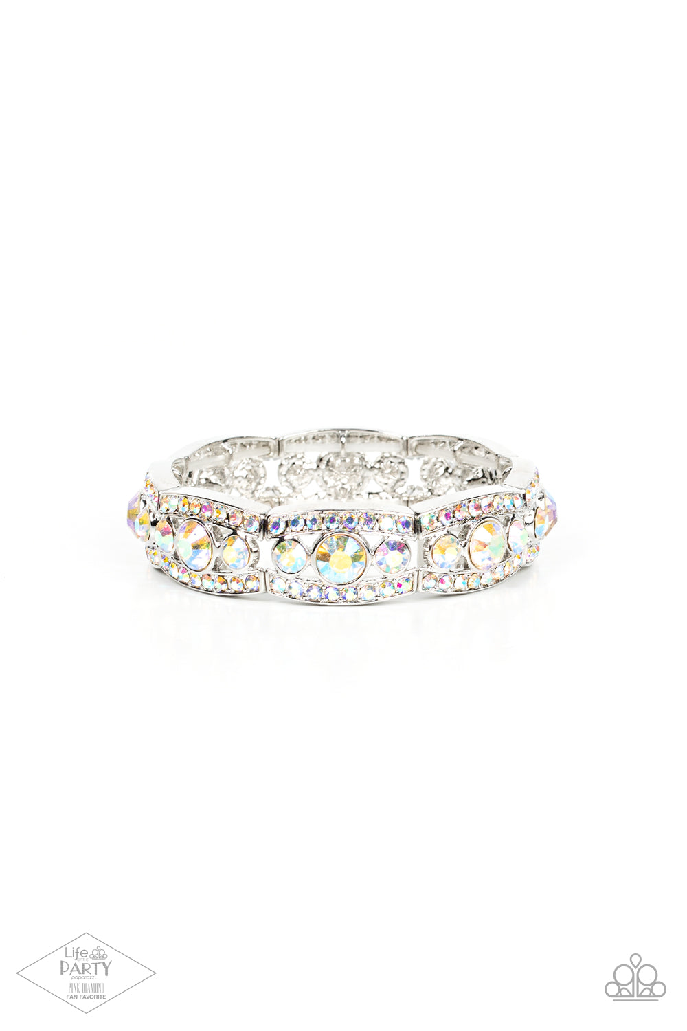 Paparazzi Accessories: Easy On The ICE - Multi Iridescent Bracelet