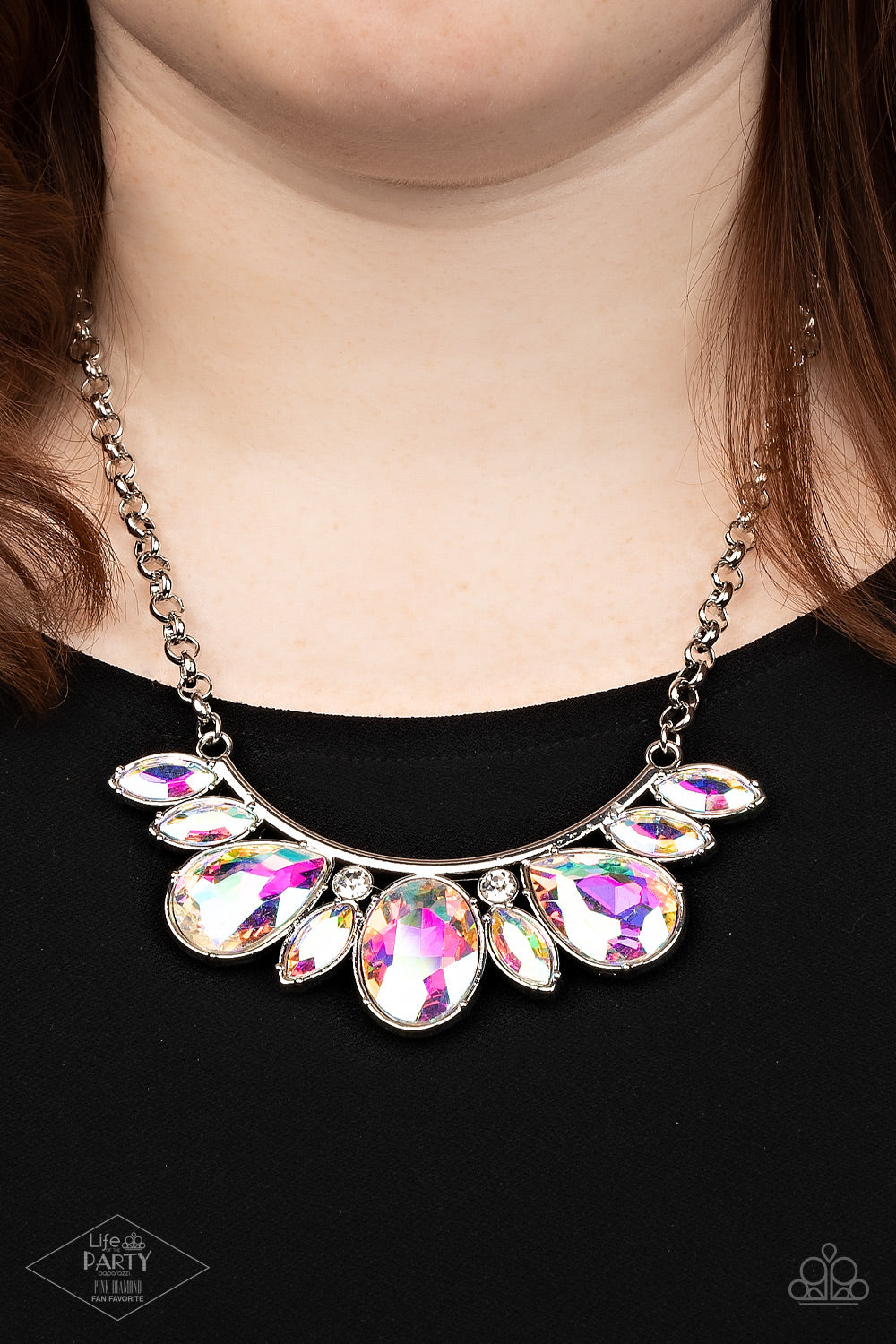 Paparazzi Accessories: Never SLAY Never - Multi Iridescent Necklace