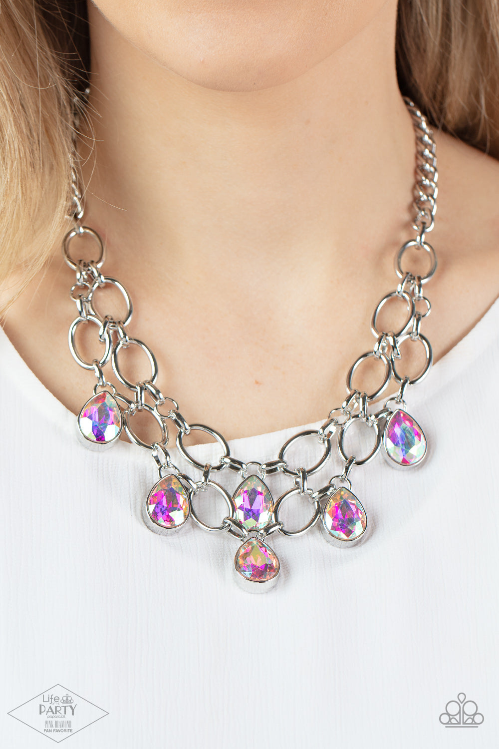 Paparazzi Accessories: Show-Stopping Shimmer - Multi Iridescent Necklace