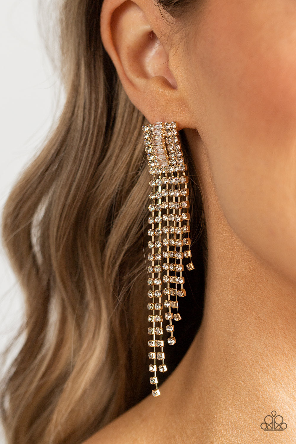 Paparazzi Accessories: A-Lister Affirmations - Gold Earrings