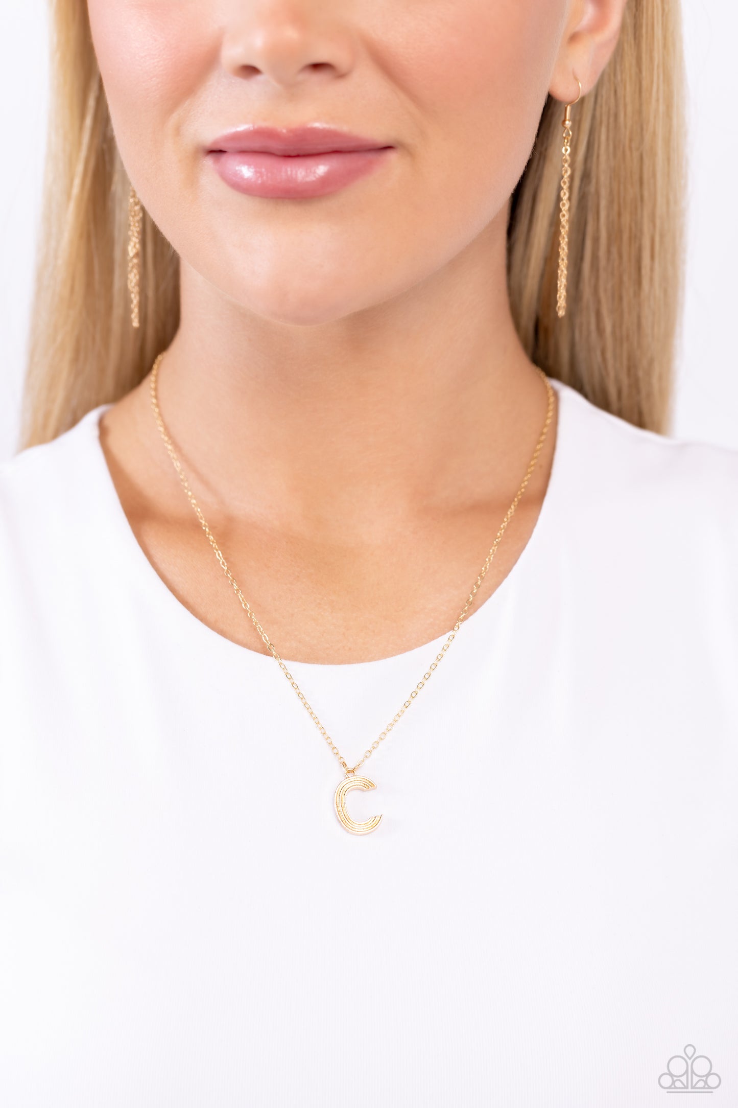 Paparazzi Accessories: Leave Your Initials - Gold - C Necklace