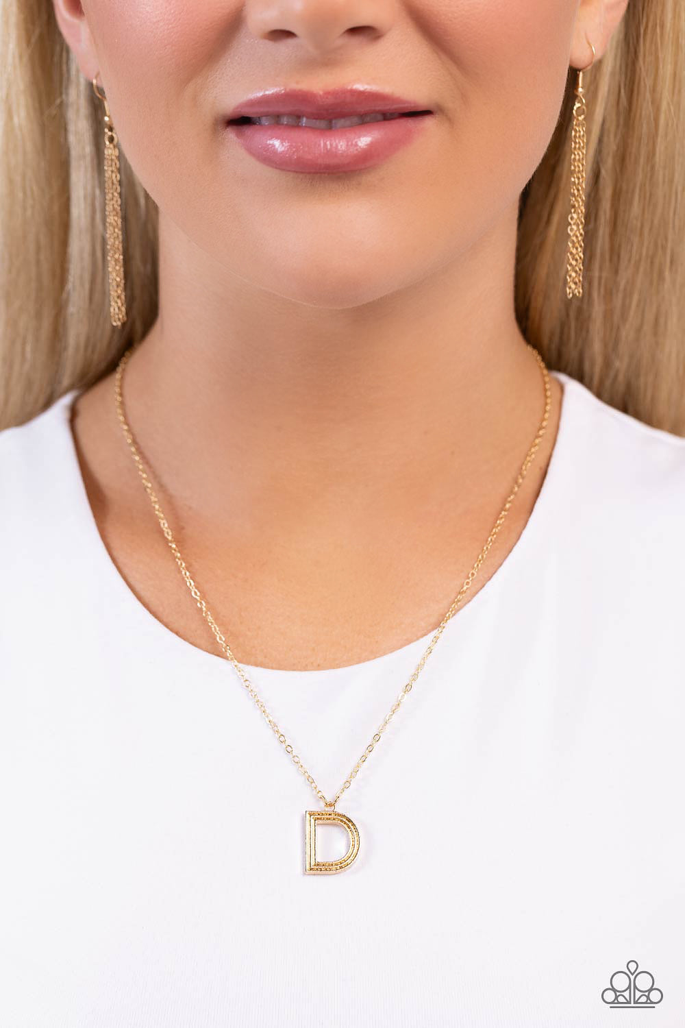 Paparazzi Accessories: Leave Your Initials - Gold - D Necklace