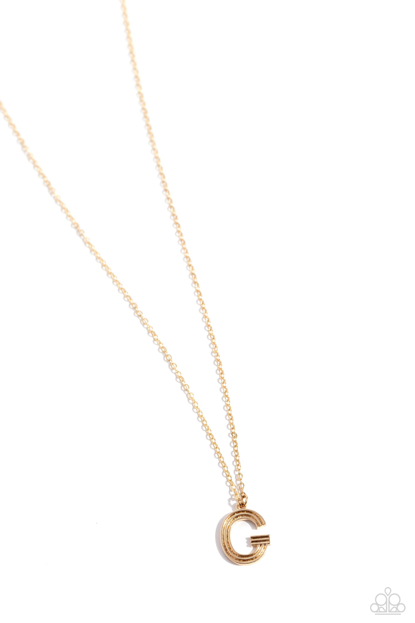 Paparazzi Accessories: Leave Your Initials - Gold - G Necklace