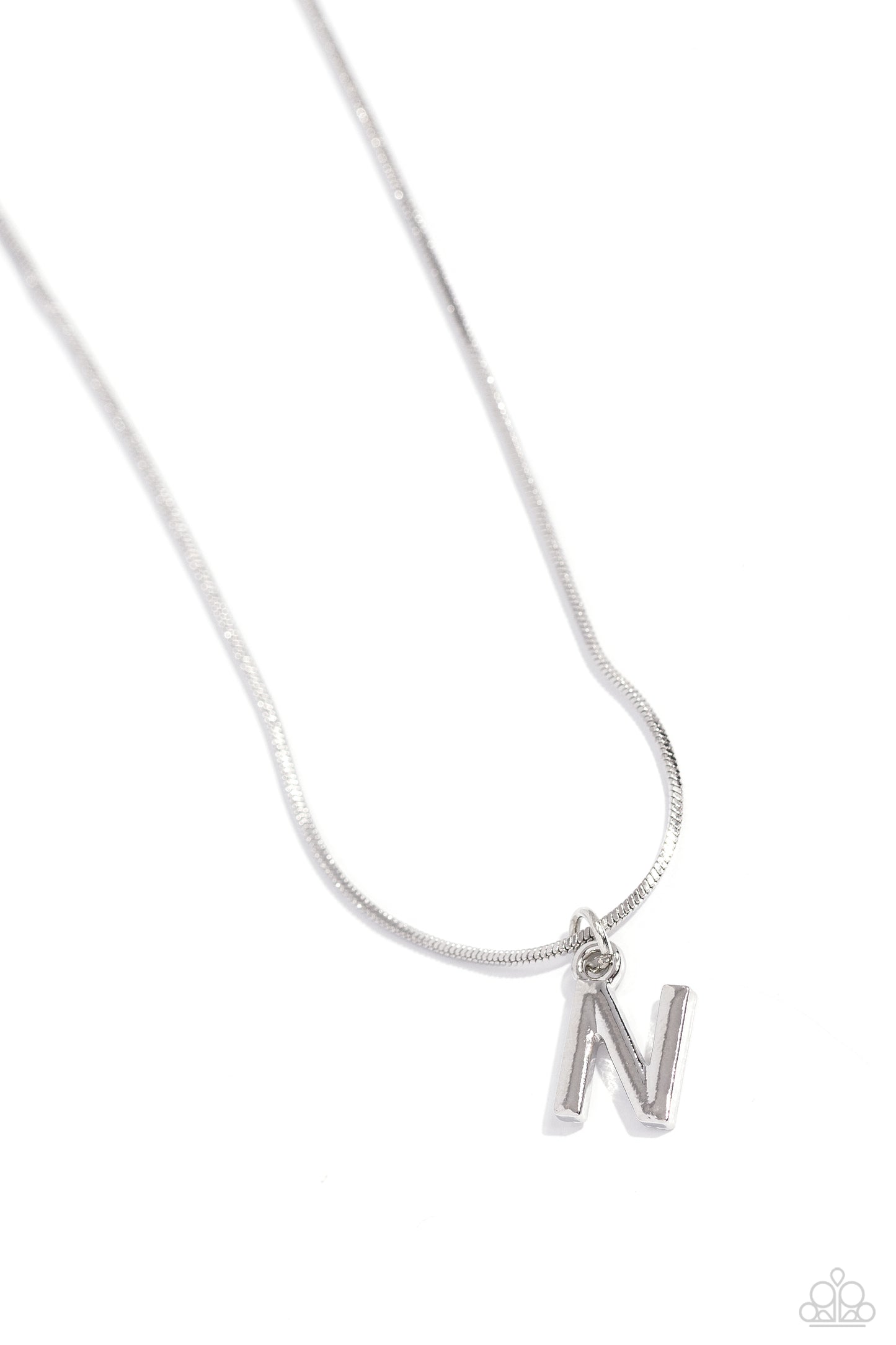 Paparazzi Accessories: Seize the Initial - Silver - N Necklace