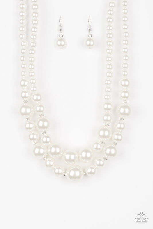 Paparazzi Accessories: The More The Modest - White Necklace