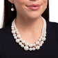 Paparazzi Accessories: The More The Modest - White Necklace