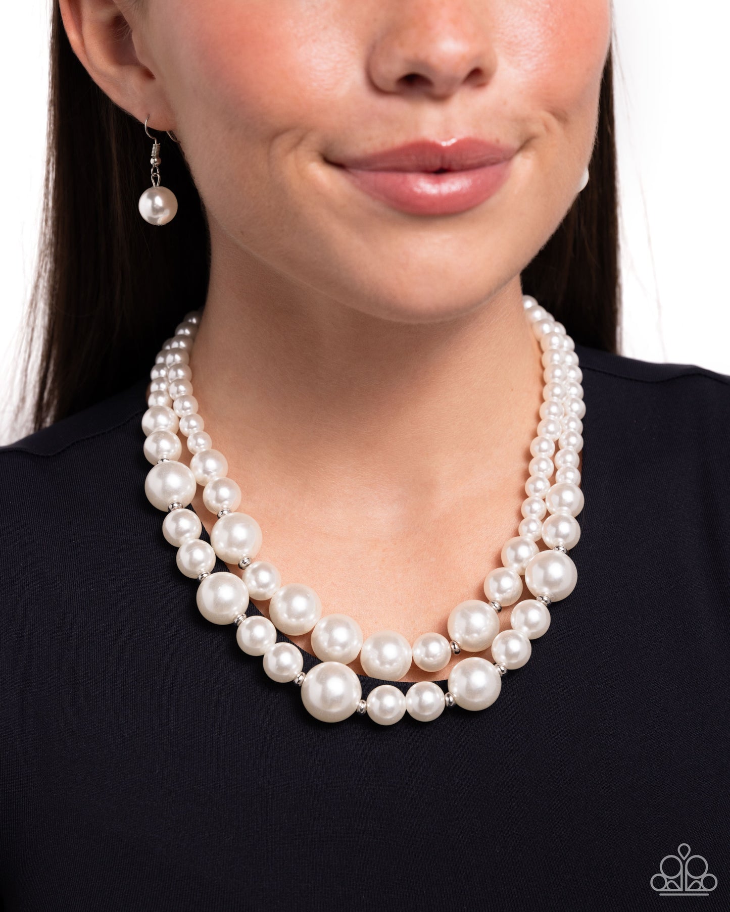 Paparazzi Accessories: The More The Modest - White Necklace