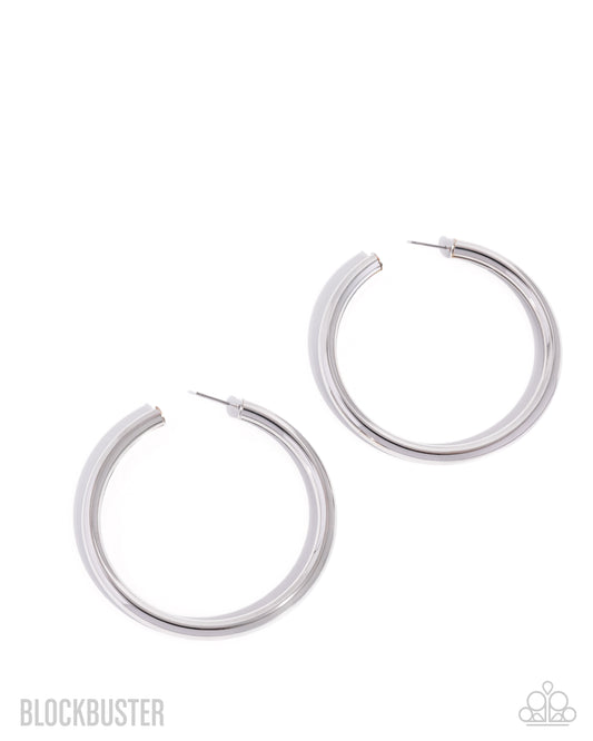 Paparazzi Accessories: Curve Ball - Silver Earrings