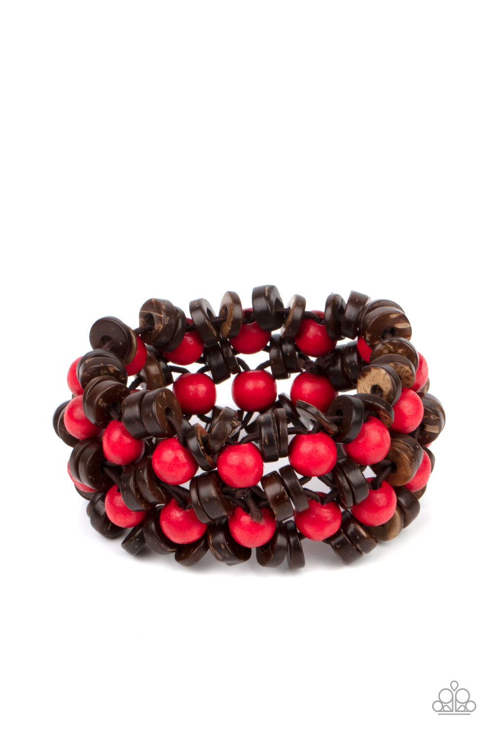 Paparazzi Accessories: Tahiti Tourist - Red Bracelet