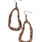 Paparazzi Accessories: Abstract Antiquity - Copper Earrings