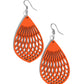 Paparazzi Accessories: Caribbean Coral - Orange Earrings