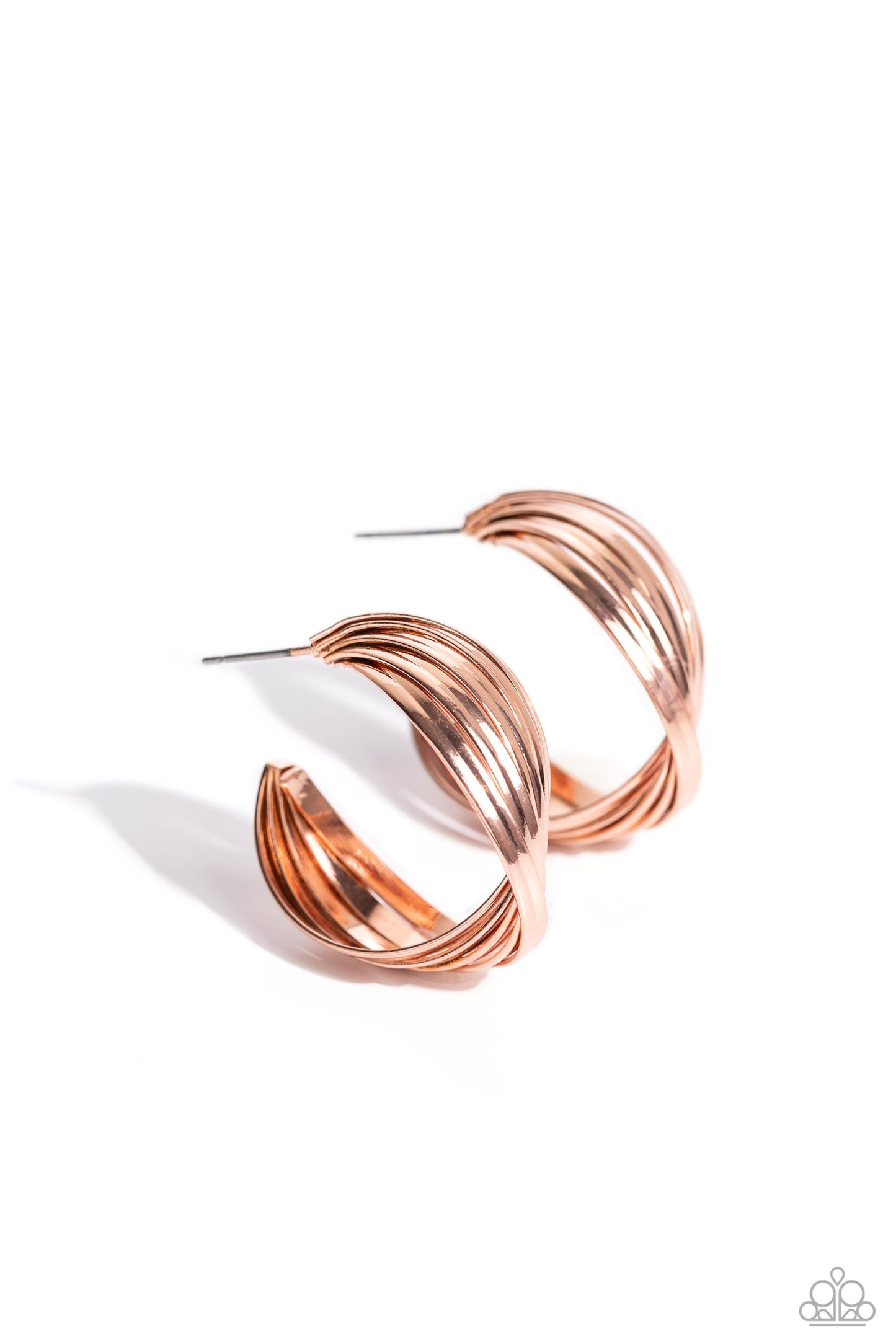 Paparazzi Accessories: Curvy and Worthy - Copper Earrings