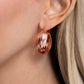 Paparazzi Accessories: Curvy and Worthy - Copper Earrings