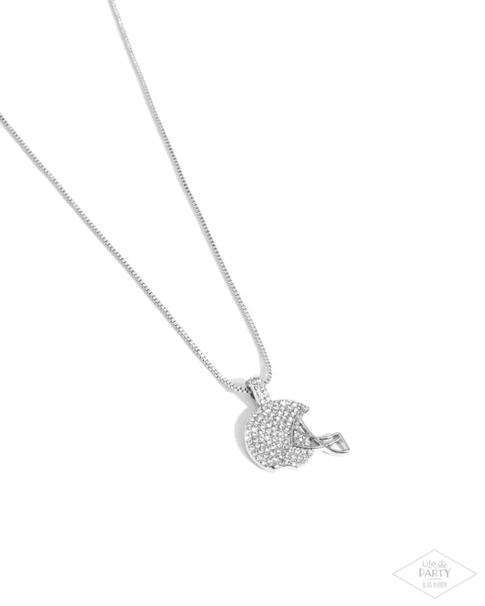 Paparazzi Accessories: Touchdown Twinkle - White Necklace