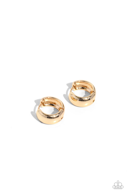 Paparazzi Accessories: Hinged Halftime - Gold Earrings