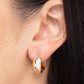 Paparazzi Accessories: Hinged Halftime - Gold Earrings