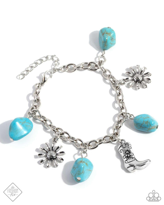 Paparazzi Accessories: Badlands Beau - Blue Bracelet