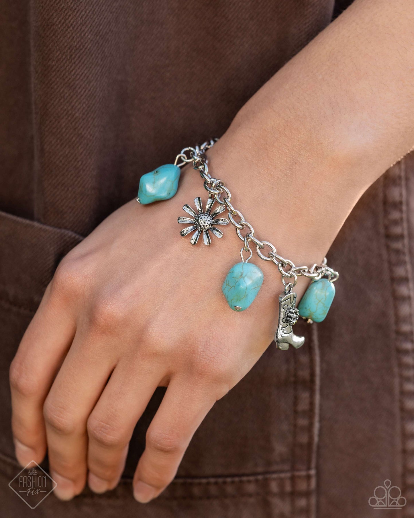 Paparazzi Accessories: Badlands Beau - Blue Bracelet