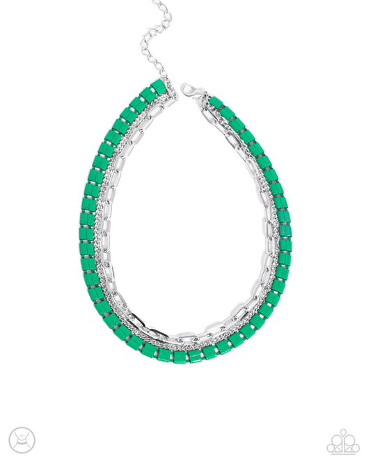 Paparazzi Accessories: LAYER of the Year - Green Necklace