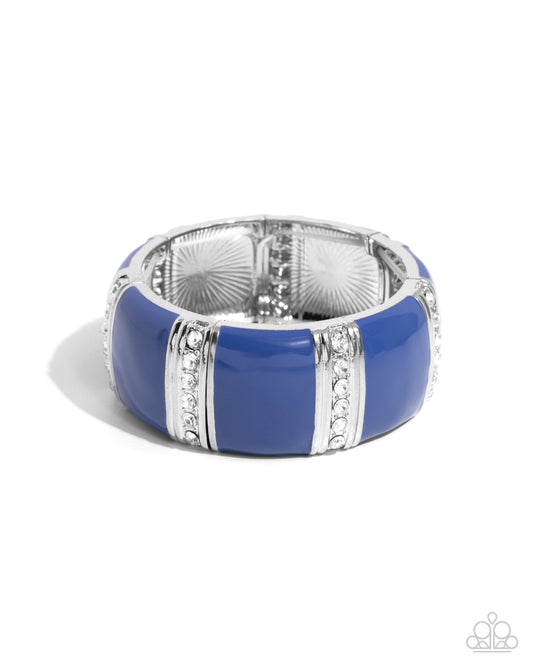 Paparazzi Accessories: Colored Cameo - Blue Bracelet