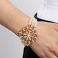 Paparazzi Accessories: Flattering Floral - Gold Bracelet