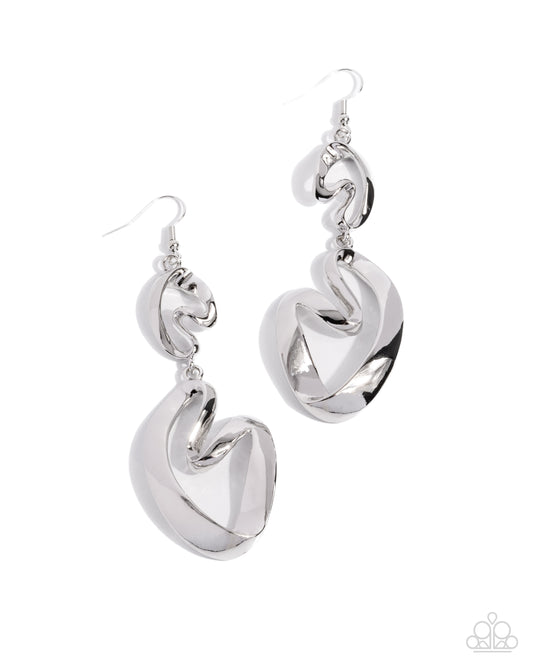 Paparazzi Accessories: Abstract Angles - Silver Earrings