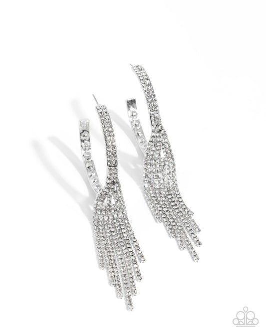 Paparazzi Accessories: Jaw-Dropping Jubilee - White Earrings