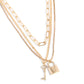 P2ST-GDXX-186XX: LOCKS of Luck - Gold Necklace